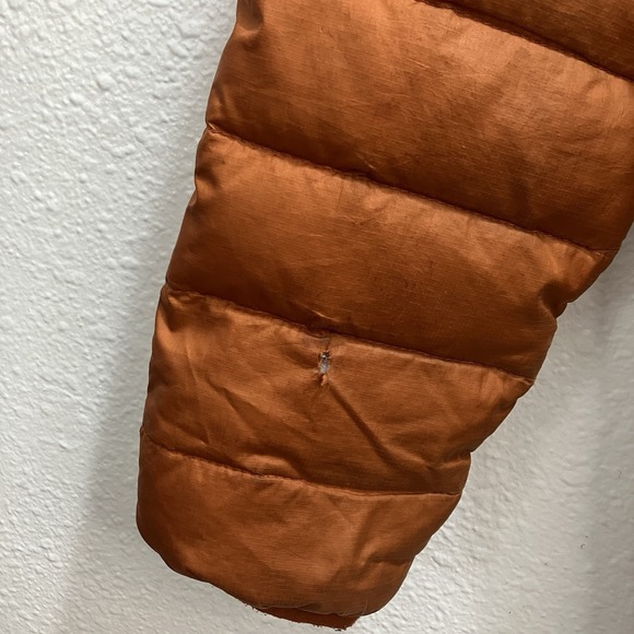 Patagonia Down Jacket Lightweight Rust Orange Kids Size Large *FLAW* - Picture 8 of 14